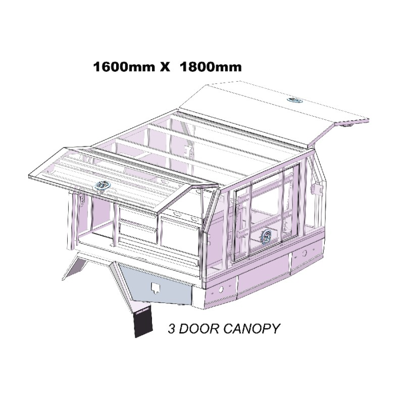 1600mm Service Body 3DOOR