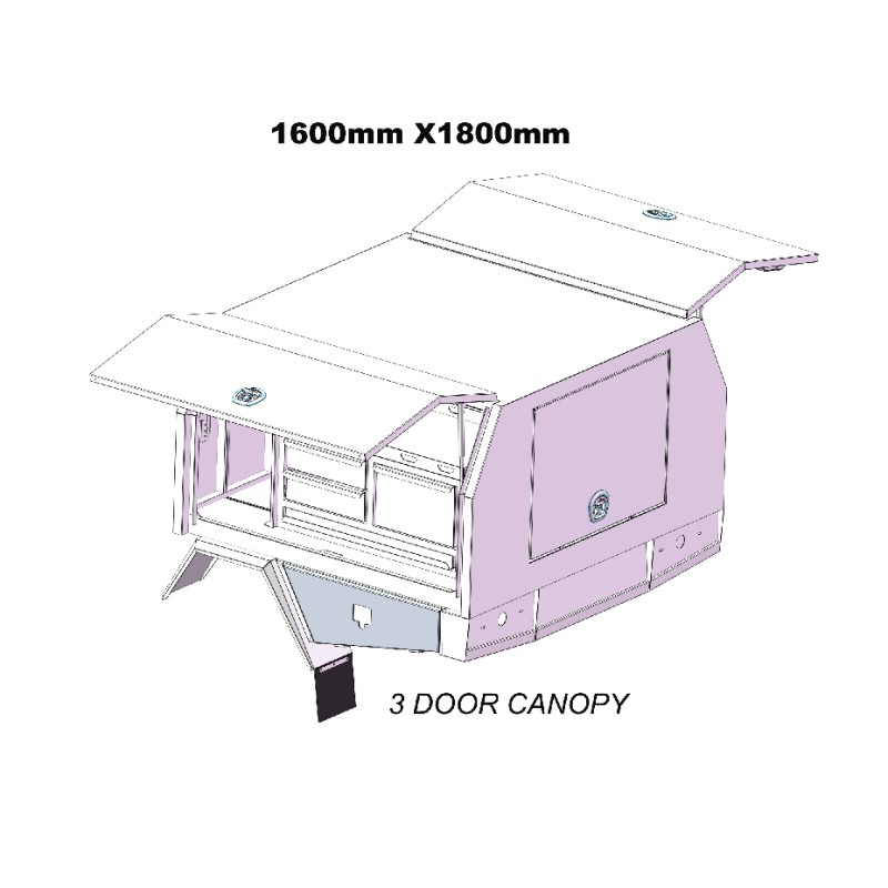 1600mm Service Body 3DOOR