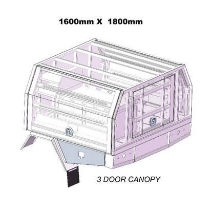 1600mm Service Body 3DOOR