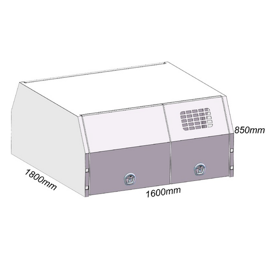 Jack off 1600mm Dog boxes
