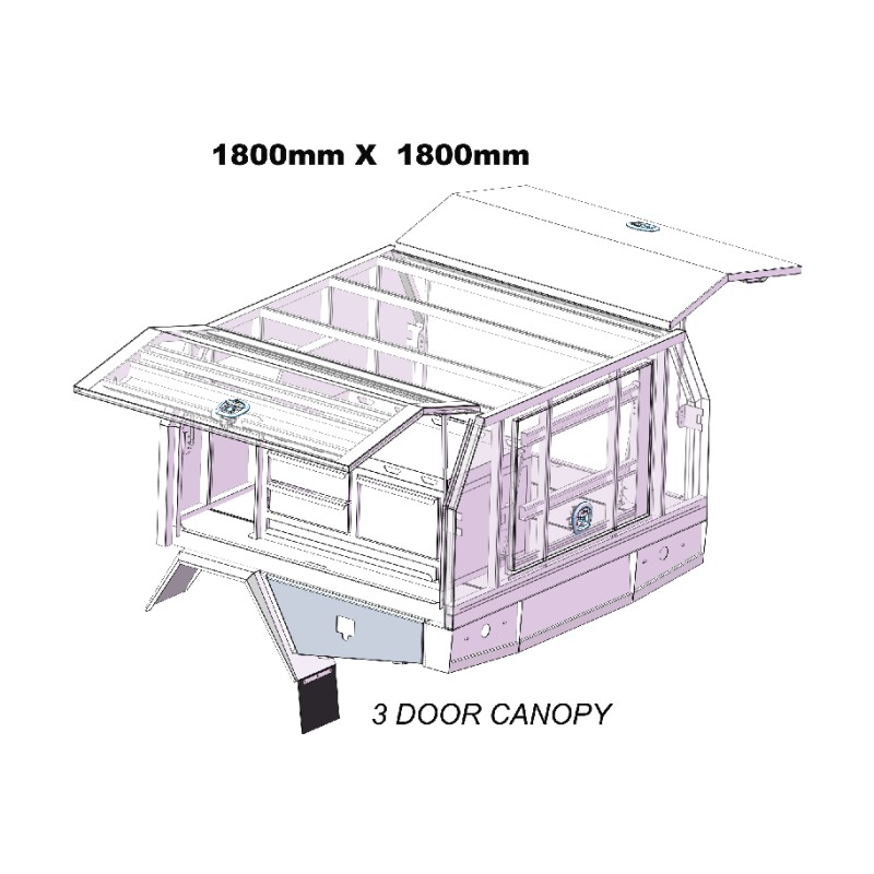 1800mm Service Body 3DOOR