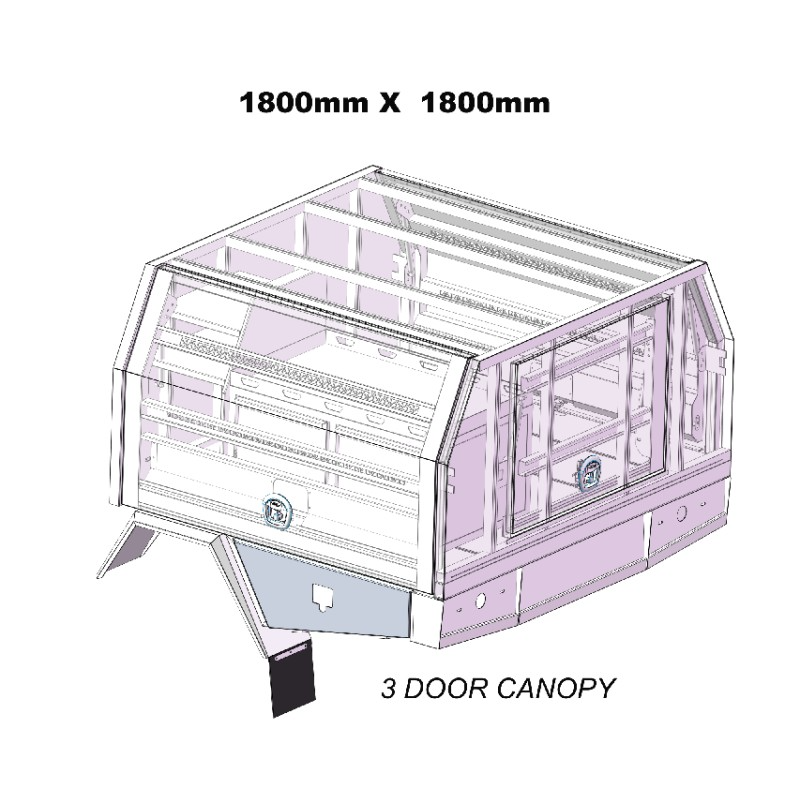 1800mm Service Body 3DOOR